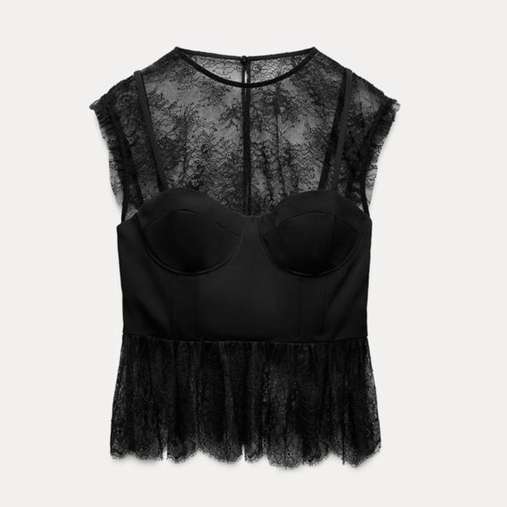 ZARA LACE TOP - Picture 4 of 9